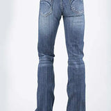 Stetson 816 Classic Boot Cut Half Circle Pocket ( Denim Light Wash )- Women's Jeans