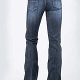 Stetson 816 Classic Boot Cut Zig Zag Pocket ( Denim Dark Wash )- Women's Jeans