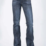 Stetson 816 Classic Boot Cut Zig Zag Pocket ( Denim Dark Wash )- Women's Jeans