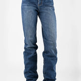 Stetson 915 High Rise Straight Fit Arrow Pocket (Medium Wash) - Women's Jeans