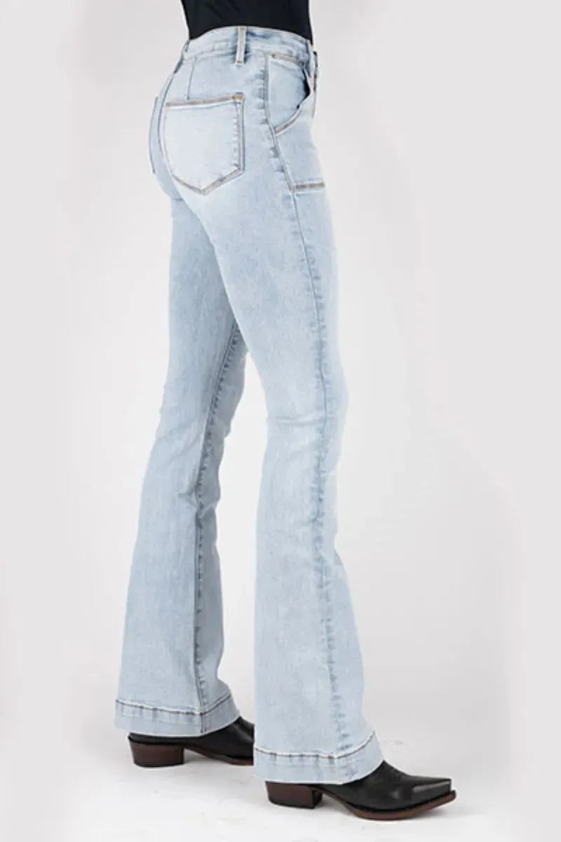 Stetson 921 High Waist Flare (Acid Wash) - Women's Jeans - Hatcountry
