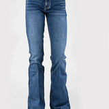 Stetson 921 High Waist Flare Fit Navy Pocket (Dark Wash) - Women's Jeans