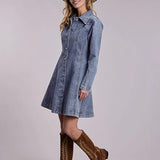 Stetson Princess Seaming (Light Wash) - Women's Denim Dress