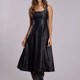 Stetson Gored Tank (Black) - Women's Leather Dress