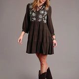 Stetson 1911 Embroidered Twill (Brown) - Women's Dress