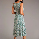 Stetson Floral Sleeveless Dress (Jade) - Women's Long Dress