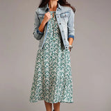 Stetson Floral Sleeveless Dress (Jade) - Women's Long Dress