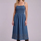 Stetson Elastic Bodice (Blue) - Women's Denim Dress