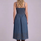 Stetson Elastic Bodice (Blue) - Women's Denim Dress