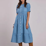 Stetson 3 Tiered Denim (Blue) - Women's Dress
