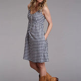 Stetson 00255 Gingham (Navy) - Women's Tank Dress