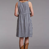 Stetson 00255 Gingham (Navy) - Women's Tank Dress