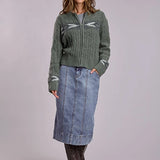 Stetson Midi Vent (Light Wash)  - Women's Skirt
