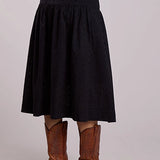 Stetson 2916 Lawn Eyelets (Black)  - Women's Skirt