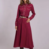 Stetson 3155 Solid Rayon (Wine)  - Women's Skirt