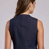 Stetson Embroidered Dark Rinse Denim - Women's Vest