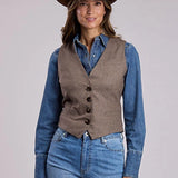 Stetson Herringbone Tweed - Women's Wool Vest