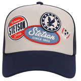 Stetson Embroidered Patches (Khaki/Navy) - Trucker Cap