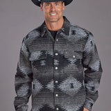 Stetson Aztec Flannel (Black) - Men's Wool Jacket