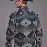 Stetson Aztec Flannel (Black) - Men's Wool Jacket