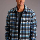 Stetson Plaid Flannel (Blue) - Men's Wool Shirt Jacket