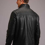 Stetson Novelty Solid Smooth Leather (Black) - Men's Leather Jacket