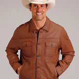 Stetson Novelty Solid Smooth (Brown) - Men's Leather Jacket