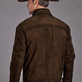 Stetson Novelty Solid Smoother Brunt (Brown) - Men's Leather Jacket