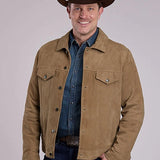 Stetson Novelty Solid "Denim" (Tan) - Men's Suede Jacket