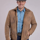 Stetson Novelty Solid Fleece Lined (Brown) - Men's Suede Jacket