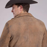 Stetson Novelty Solid Fleece Lined (Brown) - Men's Suede Jacket