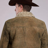 Stetson Novelty Solid Antique (Brown) - Men's Suede Jacket