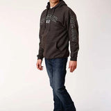 Stetson Heather Logo "EST. 1865" (Grey) - Men's Hoodie Sweatshirt