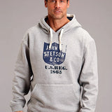 Stetson Distressed Shield (Grey) - Men's Hoodie Sweatshirt