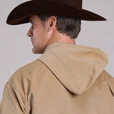Stetson Brown Embroidered Logo (Khaki) - Men's Hoodie Sweatshirt
