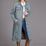 Stetson Stretch Maxi Length (Light Wash) - Women's Denim Jacket