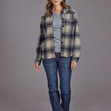 Stetson Plaid with Drop Shoulders (Blue) - Women's Shirt Jacket