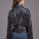 Stetson Asymmetrical Zip Motorcycle (Black) - Women's Leather Jacket