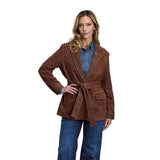 Stetson Oversized Blazer (Brown) - Women's Suede Leather Jacket