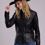 Stetson Western Shirt (Black) - Women's Leather Jacket