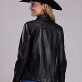 Stetson Western Shirt (Black) - Women's Leather Jacket