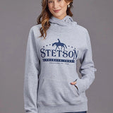 Stetson Rider Logo (Grey) - Women's Hoodie Sweatshirt