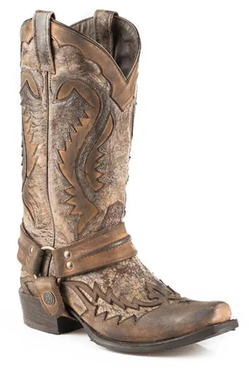 Stetson Outlaw Biker (Brown) - Men's Cowboy Boot - Hatcountry
