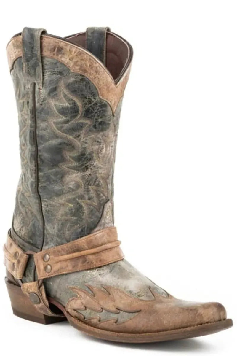 Stetson Sundance Biker (Black) - Men's Cowboy Boot - Hatcountry