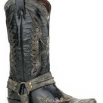 Stetson Outlaw Eagle Biker (Black) - Men's Cowboy Boot - Hatcountry