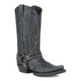 Stetson Midnight Maverick Biker (Black) - Men's Cowboy Boot