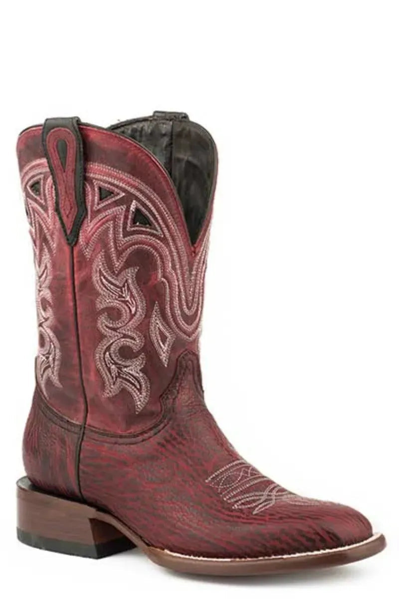 Stetson Meadow (Black Cherry) - Women's Shark Skin Cowgirl Boot - Hatcountry