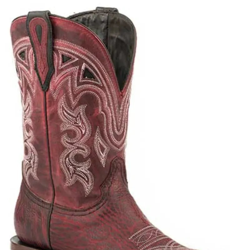 Stetson Meadow (Black Cherry) - Women's Shark Skin Cowgirl Boot - Hatcountry