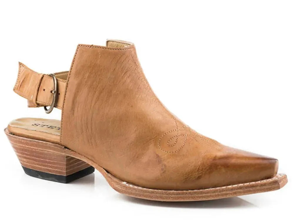 Stetson Grace (Tan) - Women's Leather Cowgirl Mule Boot - Hatcountry