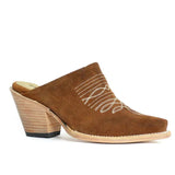 Stetson Divine (Brown) - Women's Leather Suede Cowgirl Mule Boot